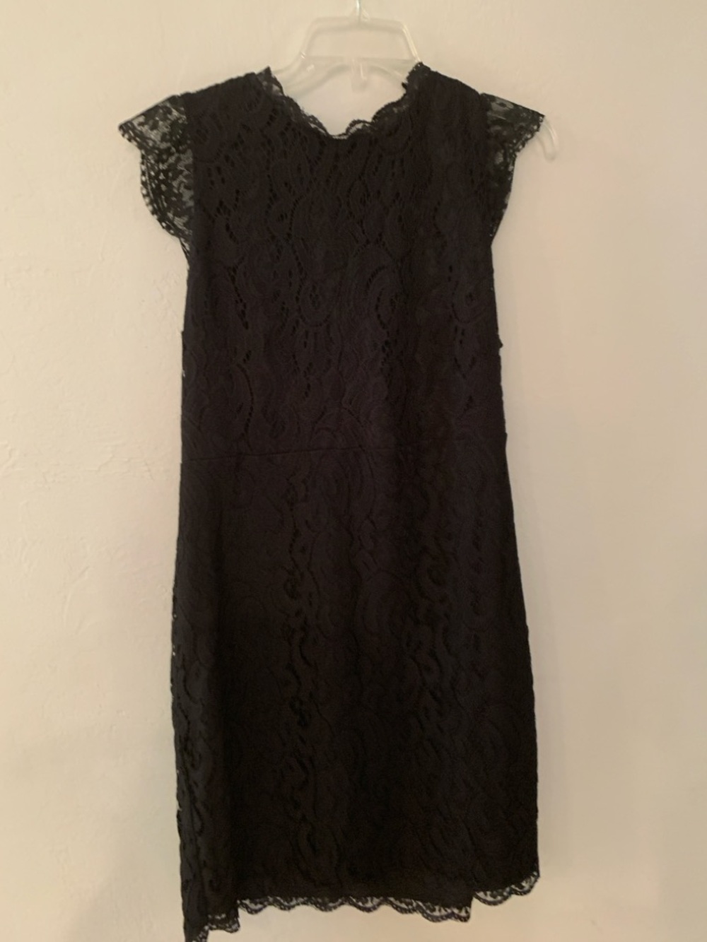 Xhilaration Black Lace Midi Sheath Dress with cute cut out in back no flaws XL
